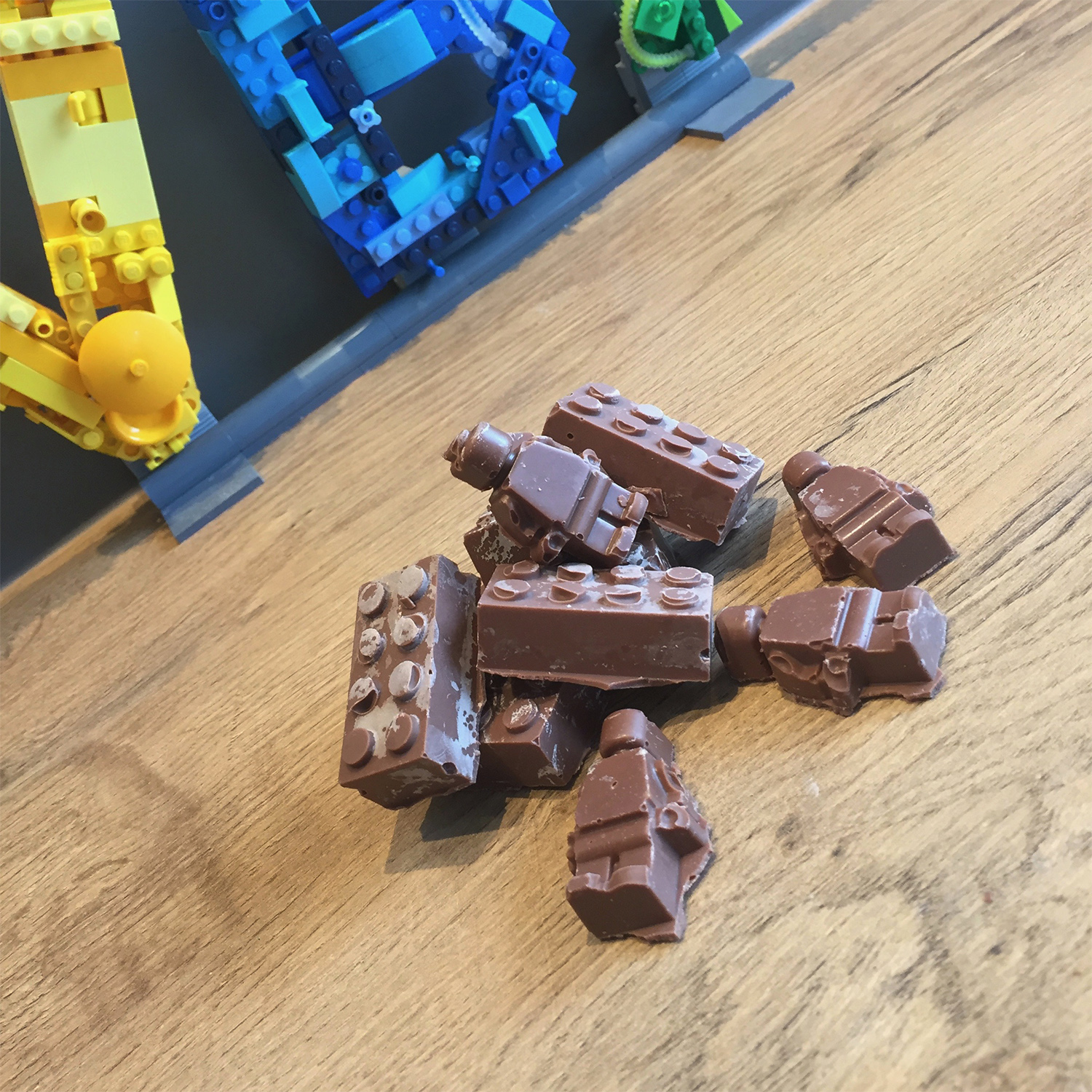 chocolade lego veel bouwplezier