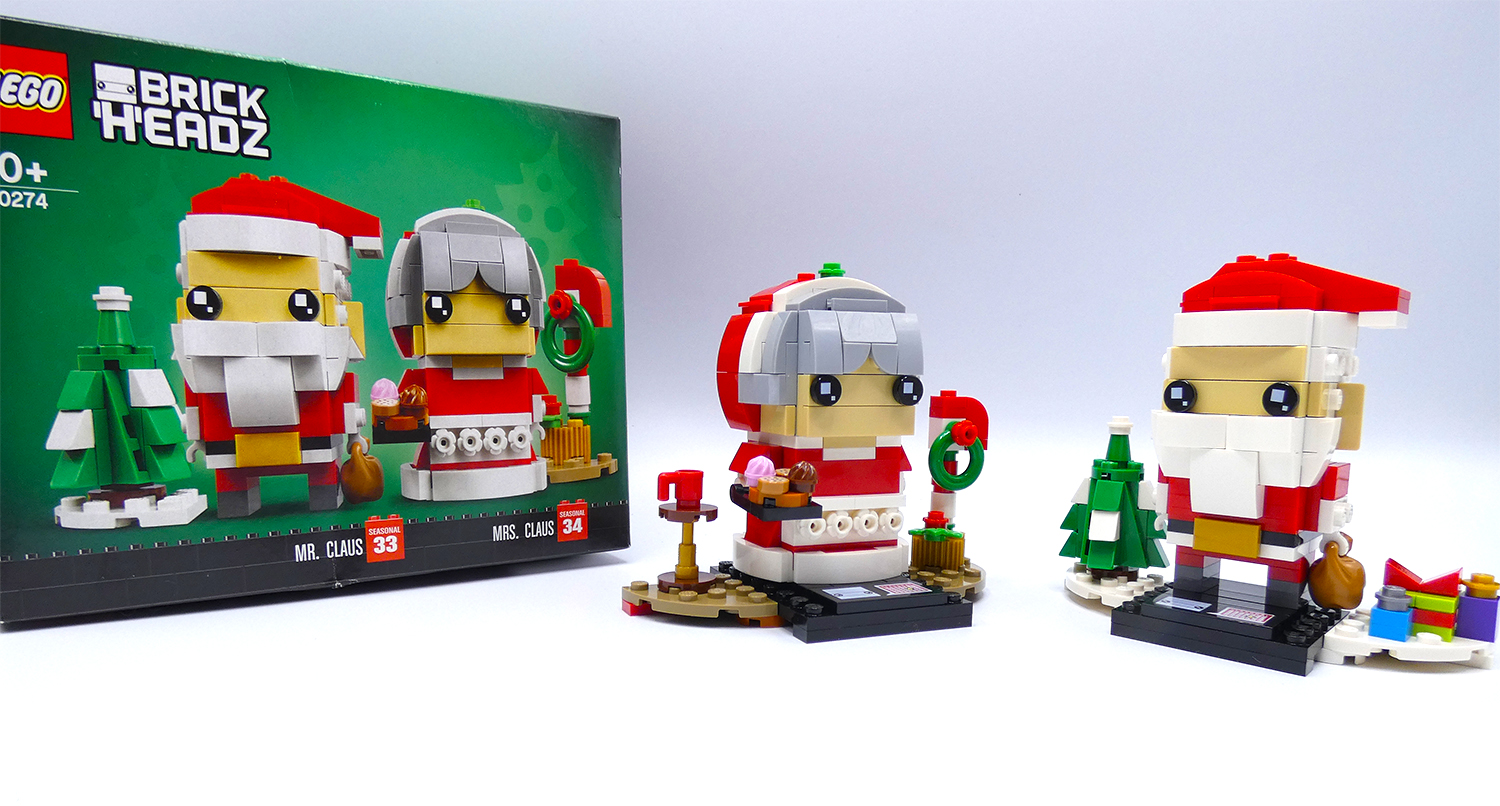 Review LEGO Brickheadz 40274 Kerstman en Kerstvrouw